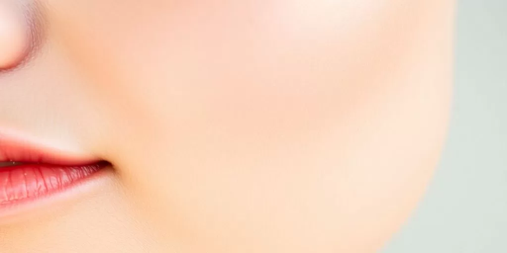 Close-up of radiant, even-toned skin.